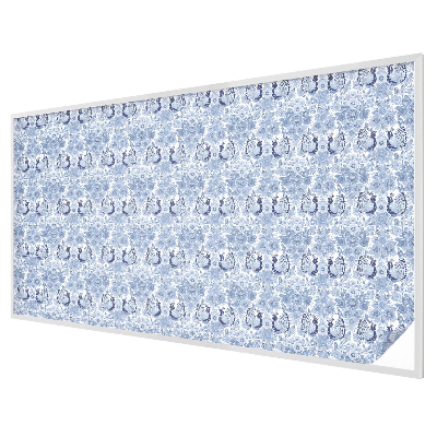 Privacy window film stained glass effect Floral bird