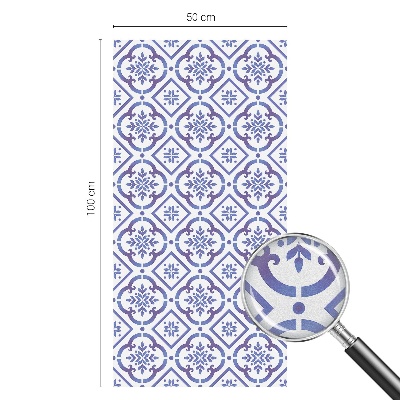Decorative window film stained glass design Blue tiles