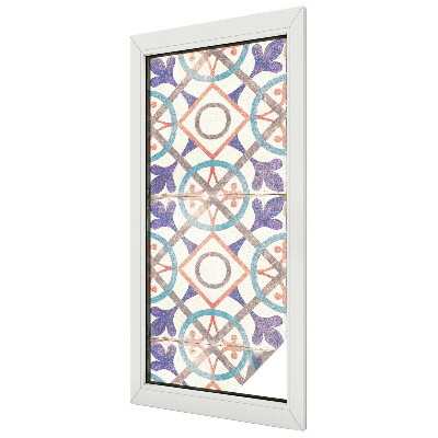 Patterned window film stained glass Colorful mosaics