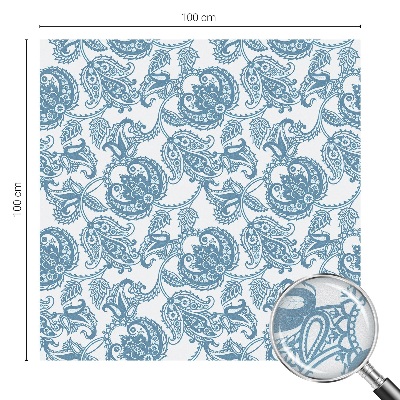 Privacy window film stained glass effect Blue ornaments