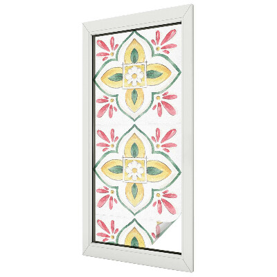Patterned window film stained glass Floral ornament