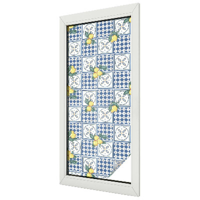 Decorative window film stained glass design Lemon pattern