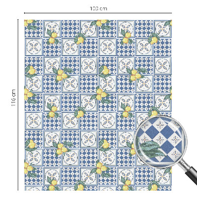 Decorative window film stained glass design Lemon pattern