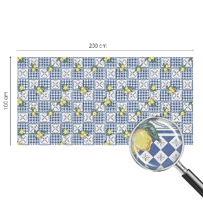 Decorative window film stained glass design Lemon pattern