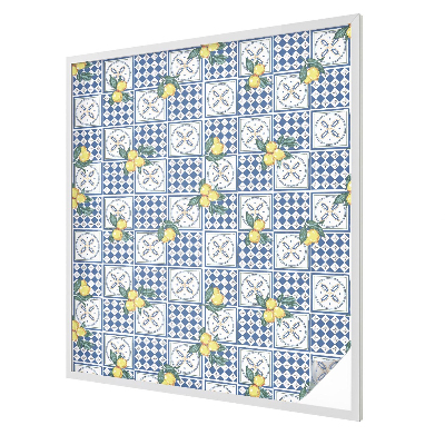 Decorative window film stained glass design Lemon pattern