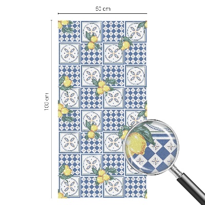 Decorative window film stained glass design Lemon pattern