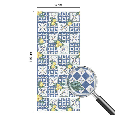 Decorative window film stained glass design Lemon pattern