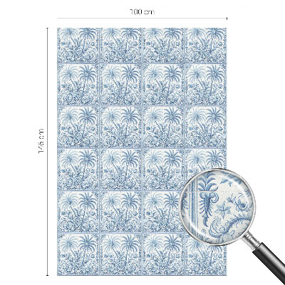 Decorative window film stained glass design Tropical landscape