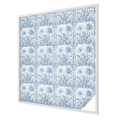 Decorative window film stained glass design Tropical landscape