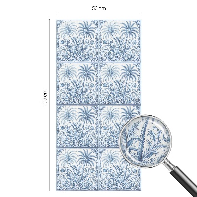 Decorative window film stained glass design Tropical landscape