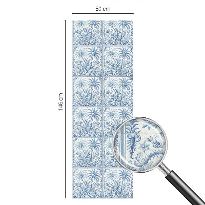 Decorative window film stained glass design Tropical landscape