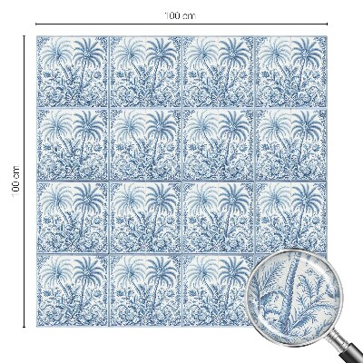 Decorative window film stained glass design Tropical landscape