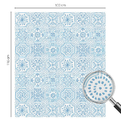 Decorative window film stained glass design Blue tiles