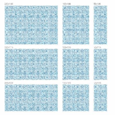 Decorative window film stained glass design Blue tiles