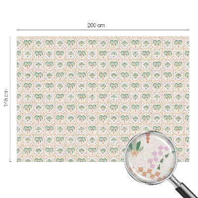 Privacy window film stained glass effect Exotic palm trees