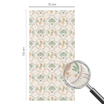 Coloured glass film for windows Palm Leopard