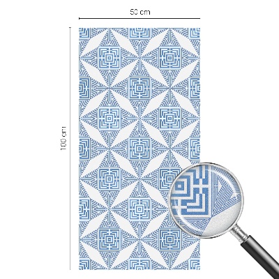Frosted window film with stained glass pattern Geometric mazes
