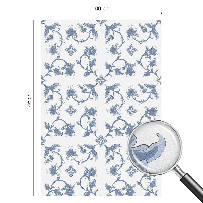 Coloured glass film for windows Floral ornament