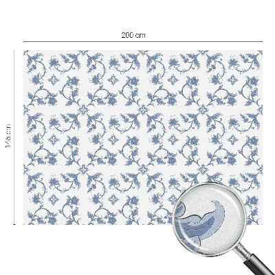 Coloured glass film for windows Floral ornament