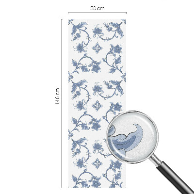 Coloured glass film for windows Floral ornament