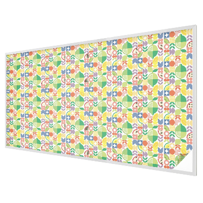 Privacy window film stained glass effect Colorful fruits