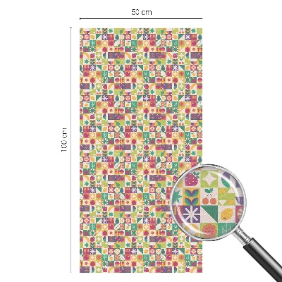 Decorative window film stained glass design Colorful abstraction