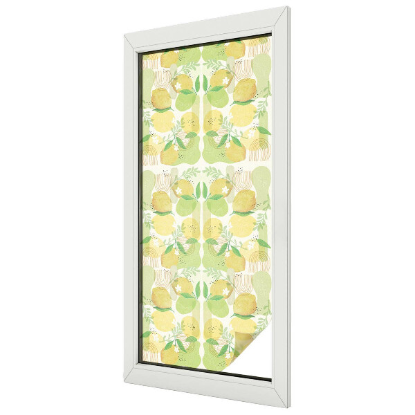 Patterned window film stained glass Fresh lemons