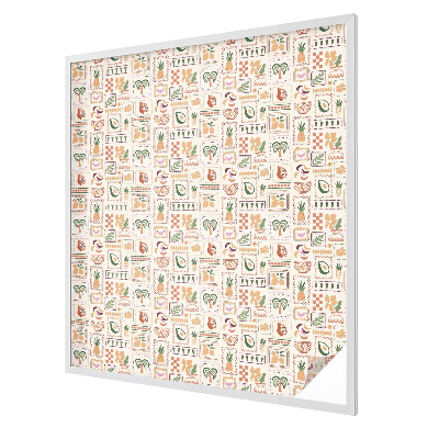 Privacy window film stained glass effect Folkloric patterns