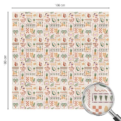 Privacy window film stained glass effect Folkloric patterns