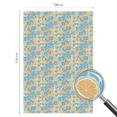 Decorative window film stained glass design Fishy citrus