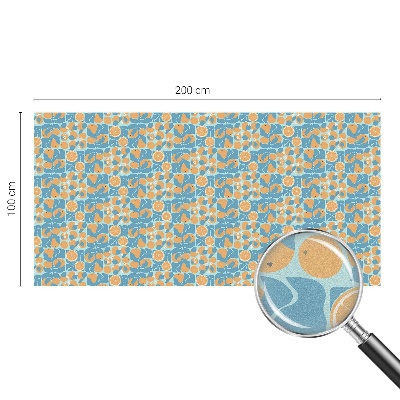 Decorative window film stained glass design Fishy citrus