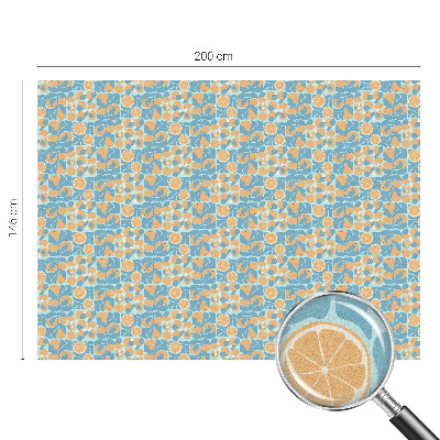 Decorative window film stained glass design Fishy citrus