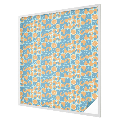 Decorative window film stained glass design Fishy citrus