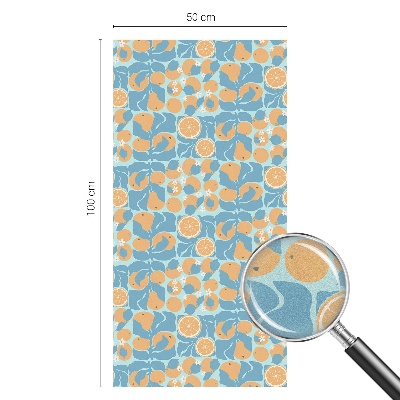 Decorative window film stained glass design Fishy citrus