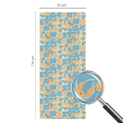 Decorative window film stained glass design Fishy citrus