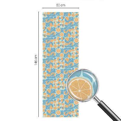 Decorative window film stained glass design Fishy citrus