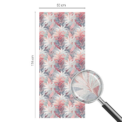 Privacy window film stained glass effect Flower leaves
