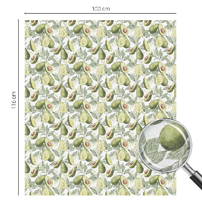 Patterned window film stained glass Avocado leaves