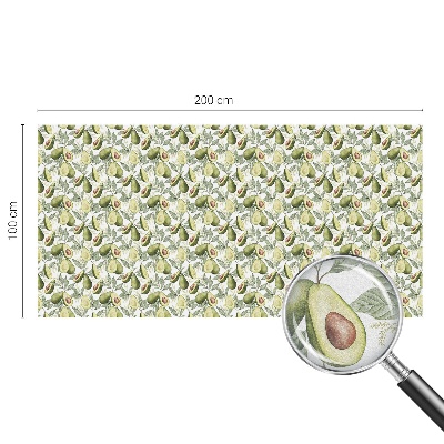 Patterned window film stained glass Avocado leaves