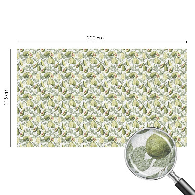 Patterned window film stained glass Avocado leaves