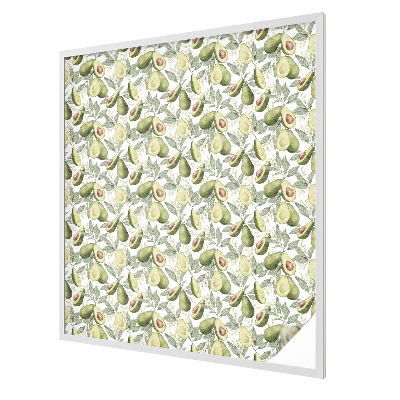 Patterned window film stained glass Avocado leaves