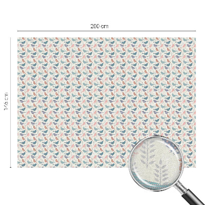 Frosted window film with stained glass pattern Pastel birds