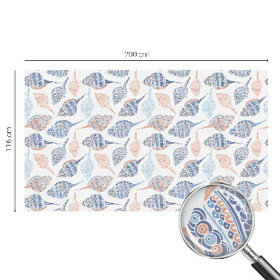 Decorative window film stained glass design Sea shells