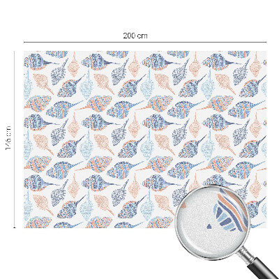 Decorative window film stained glass design Sea shells