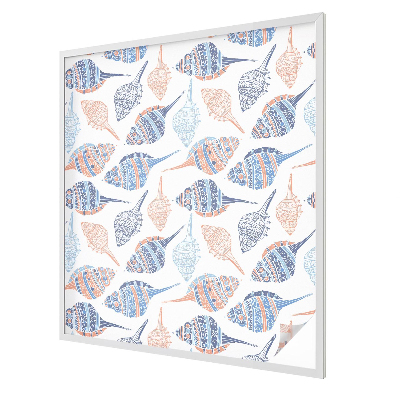 Decorative window film stained glass design Sea shells