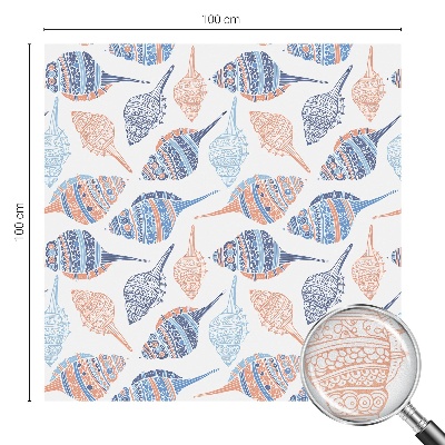 Decorative window film stained glass design Sea shells