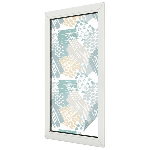 Patterned window film stained glass Abstract mosaic