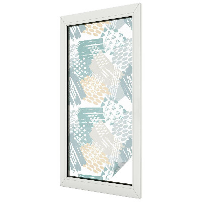 Patterned window film stained glass Abstract mosaic