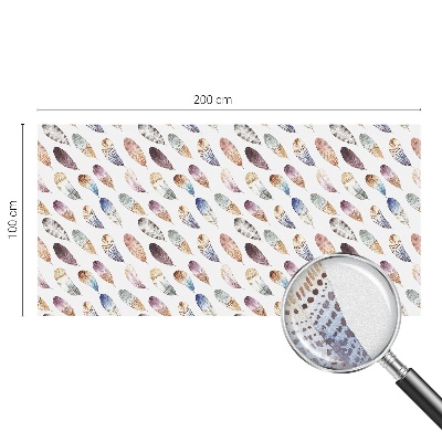 Coloured glass film for windows Boho feathers