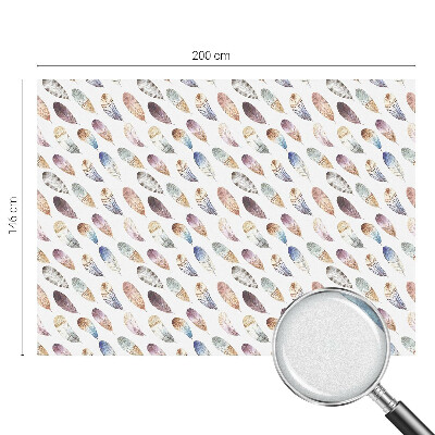 Coloured glass film for windows Boho feathers